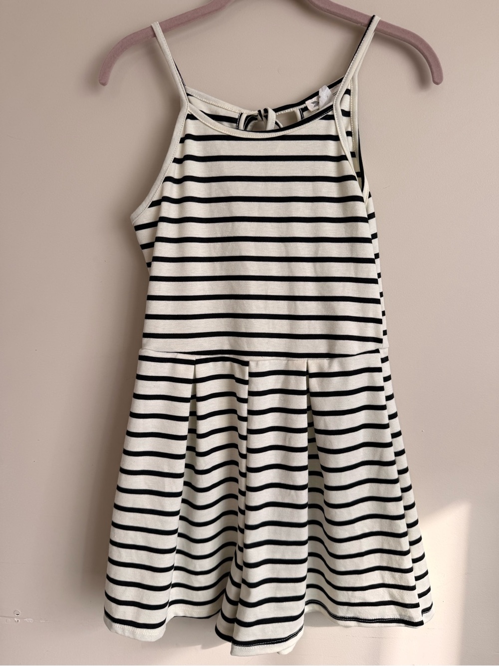 Striped Black & White Halter Romper